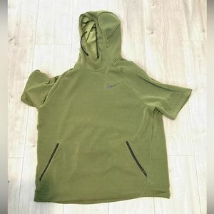 Nike Dri Fit Short Sleeve Hoodie With Zippers New Size XL